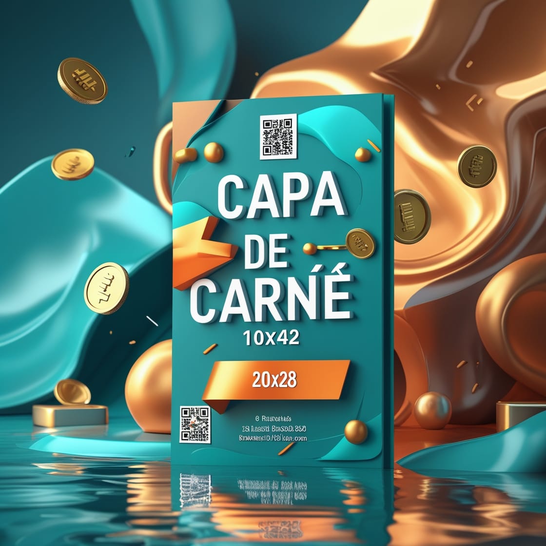 Leonardo_Phoenix_10_A_payment_booklet_cover_in_a_rectangular_f_2 Capa de Carnê Gráfica impressão digital offset