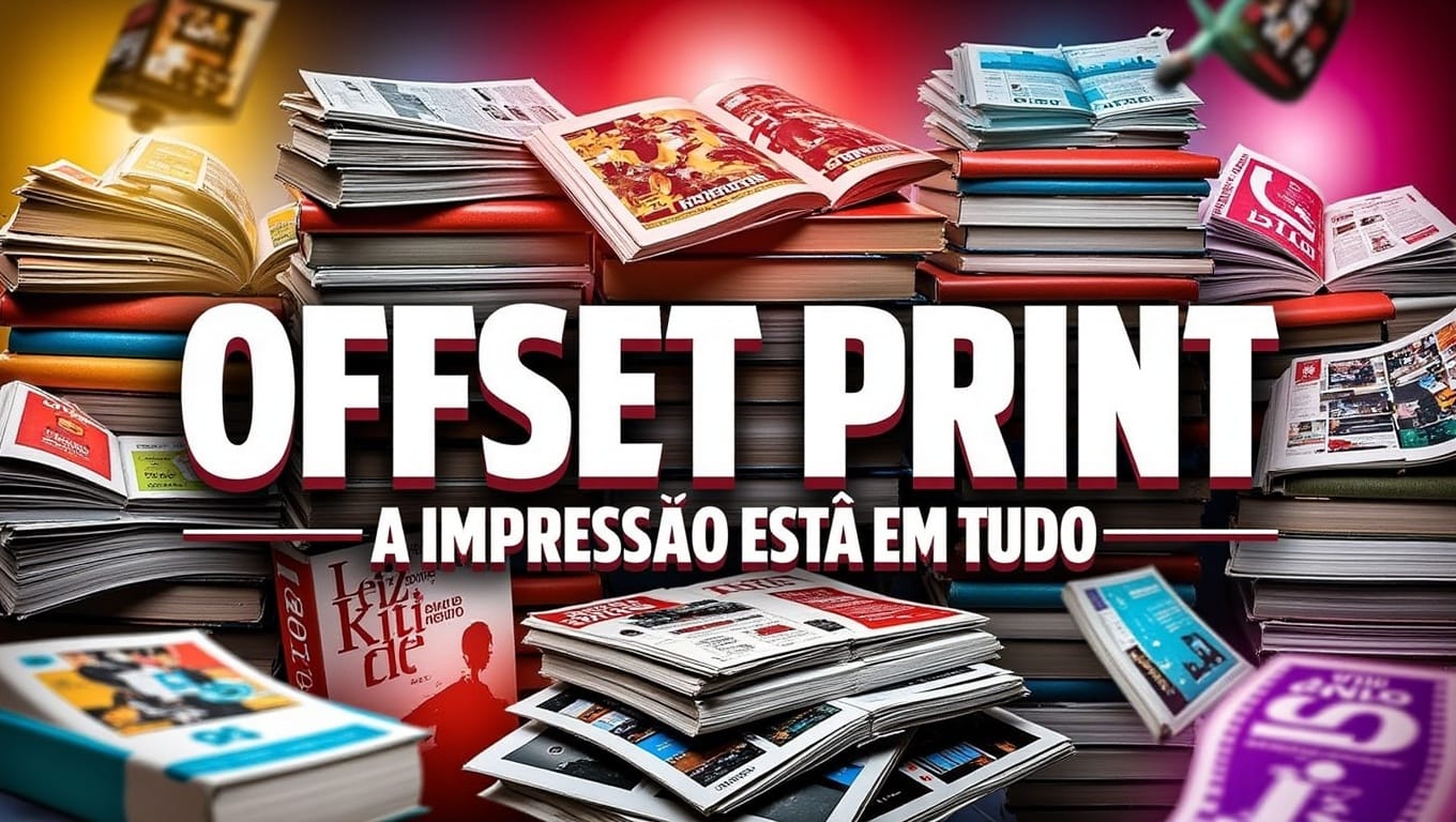A Revolução da Impressão Offset: O Que Deu Início a Tudo Montagem-com-revistas-livros-embalagens-e-folders-coloridos