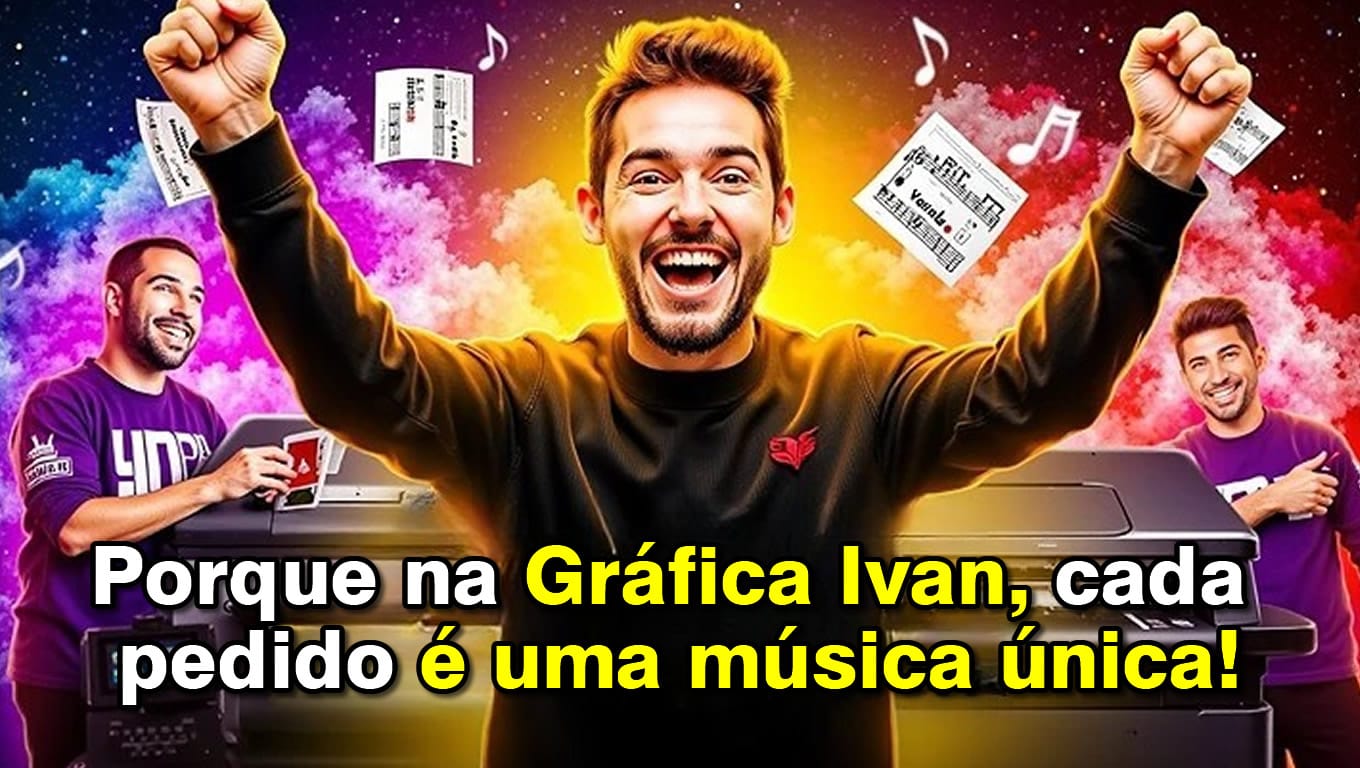 Porque na Gráfica Ivan, cada pedido é uma música única!